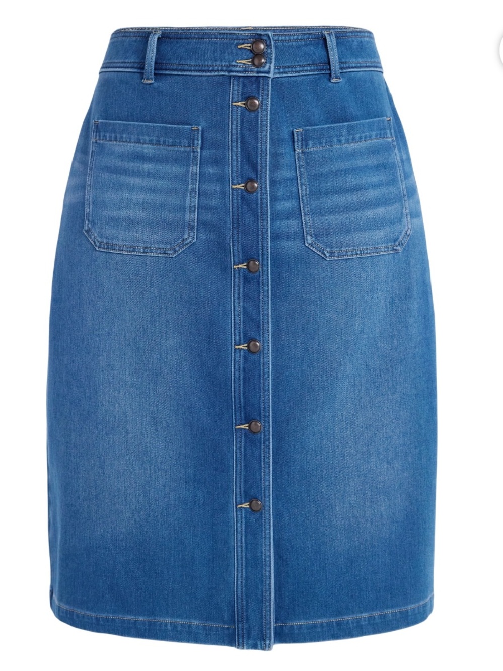 NOT FOR SALE Terra & Sky Women's Plus Size Knit Denim Skirt